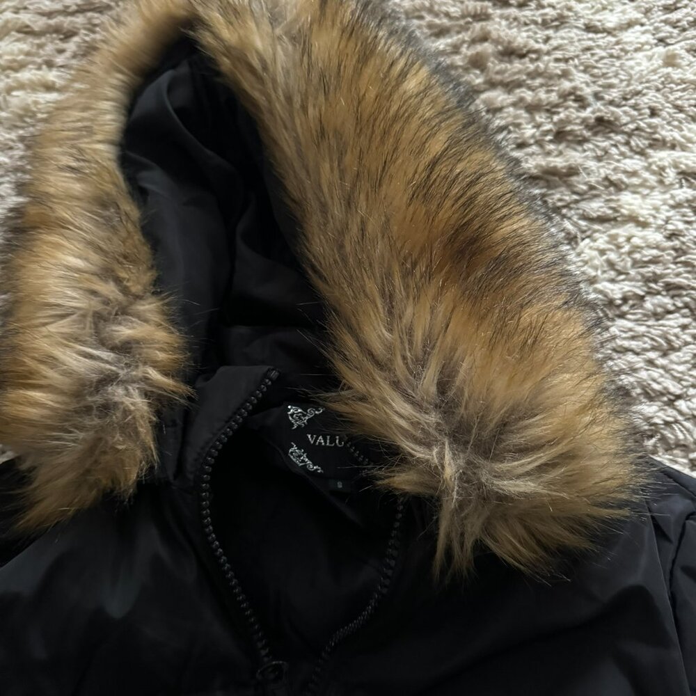 Valuker Women's Down Coat With Fur Hood With 90% Down Parka Winter Puffer Jacket - Picture 5 of 5